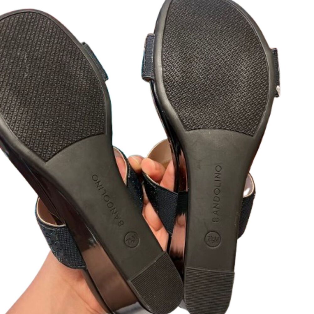 Bandolino NWOB Women's Lluvit Crystal-Encrusted Wedge Heeled Sandals Size 7.5M - Picture 7 of 7